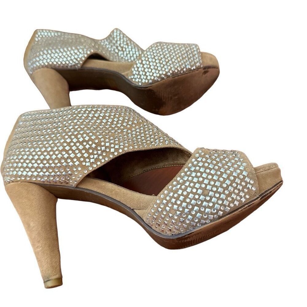 Jeffrey Campbell nude and crystal heels - size 8 - Picture 6 of 7